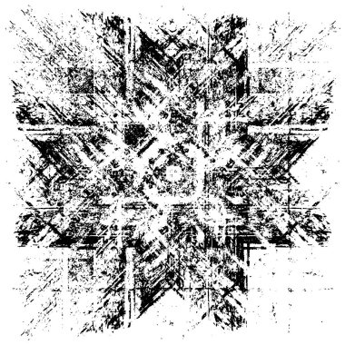 Siyah beyaz dokuda sıkıntılı arkaplan, soyut vektör çizimi