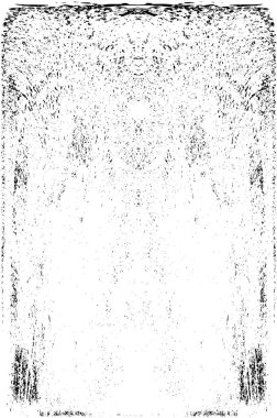 Grunge dikey olarak simetrik siyah beyaz doku. Tek renkli yıpranmış kaplama deseni. 