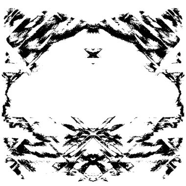 Siyah beyaz dokuda sıkıntılı arkaplan, soyut vektör çizimi