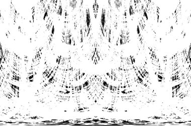 Siyah beyaz dokuda sıkıntılı arkaplan, soyut vektör çizimi