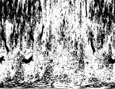 Siyah beyaz dokuda sıkıntılı arkaplan, soyut vektör çizimi