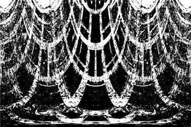 Siyah beyaz dokuda sıkıntılı arkaplan, soyut vektör çizimi