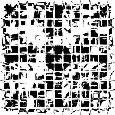 Siyah beyaz dokuda sıkıntılı arkaplan, soyut vektör çizimi