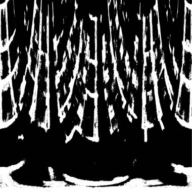 Siyah beyaz dokuda sıkıntılı arkaplan, soyut vektör çizimi