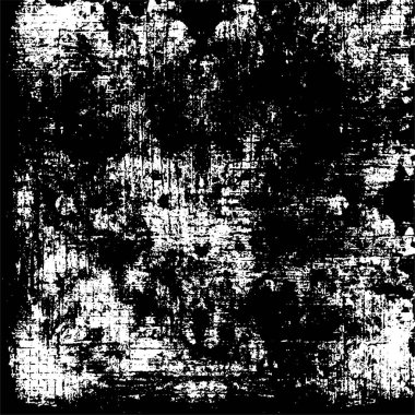 Siyah beyaz dokuda sıkıntılı arkaplan, soyut vektör çizimi