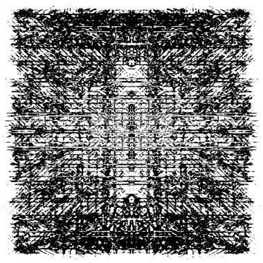 Siyah beyaz dokuda sıkıntılı arkaplan, soyut vektör çizimi