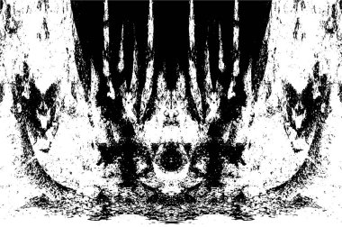 Siyah beyaz dokuda sıkıntılı arkaplan, soyut vektör çizimi