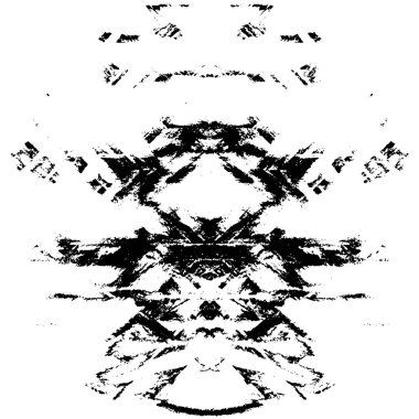 Siyah beyaz dokuda sıkıntılı arkaplan, soyut vektör çizimi