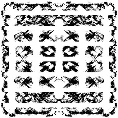 Siyah beyaz dokuda sıkıntılı arkaplan, soyut vektör çizimi