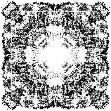 Siyah beyaz dokuda sıkıntılı arkaplan, soyut vektör çizimi