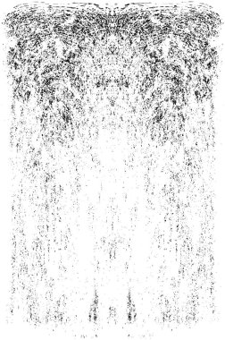 Grunge dikey olarak simetrik siyah beyaz doku. Tek renkli yıpranmış kaplama deseni. 