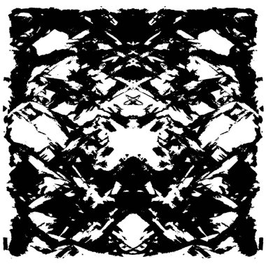 Siyah beyaz dokuda sıkıntılı arkaplan, soyut vektör çizimi