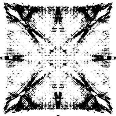 Siyah beyaz dokuda sıkıntılı arkaplan, soyut vektör çizimi