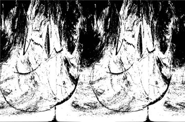 Siyah beyaz dokuda sıkıntılı arkaplan, soyut vektör çizimi