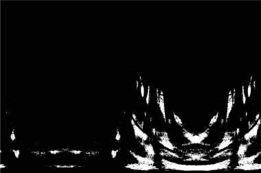 Siyah beyaz dokuda sıkıntılı arkaplan, soyut vektör çizimi