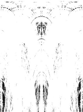 Siyah beyaz dokuda sıkıntılı arkaplan, soyut vektör çizimi