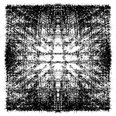 Siyah beyaz dokuda sıkıntılı arkaplan, soyut vektör çizimi