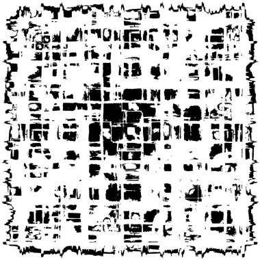 Siyah beyaz dokuda sıkıntılı arkaplan, soyut vektör çizimi