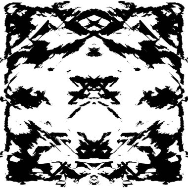 Siyah beyaz dokuda sıkıntılı arkaplan, soyut vektör çizimi