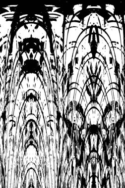 Siyah beyaz dokuda sıkıntılı arkaplan, soyut vektör çizimi