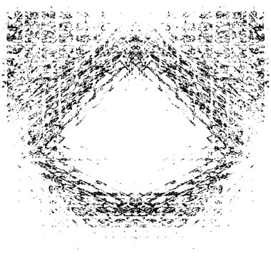 Siyah beyaz dokuda sıkıntılı arkaplan, soyut vektör çizimi