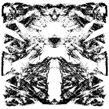 Siyah beyaz dokuda sıkıntılı arkaplan, soyut vektör çizimi