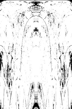 Siyah beyaz dokuda sıkıntılı arkaplan, soyut vektör çizimi