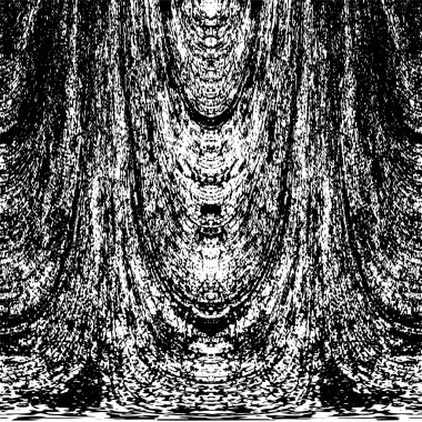 Grunge dikey olarak simetrik siyah beyaz doku. Tek renkli yıpranmış kaplama deseni. 