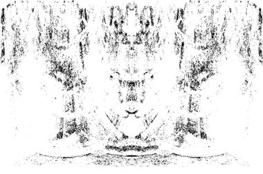 Grunge dikey olarak simetrik siyah beyaz doku. Tek renkli yıpranmış kaplama deseni. 