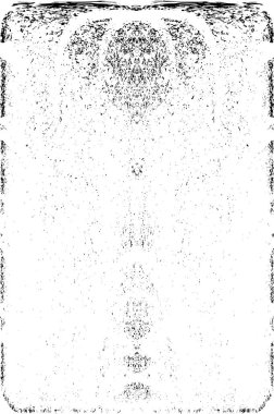 Grunge dikey olarak simetrik siyah beyaz doku. Tek renkli yıpranmış kaplama deseni. 