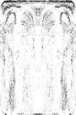 Grunge dikey olarak simetrik siyah beyaz doku. Tek renkli yıpranmış kaplama deseni. 