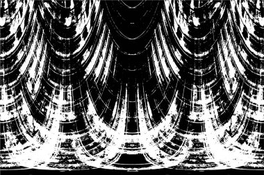 Çizik ve çiziklerle dolu siyah beyaz bir arka plan. Soyut vektör illüstrasyonu. 