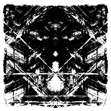 Çizik ve çiziklerle dolu siyah beyaz bir arka plan. Soyut vektör illüstrasyonu. 