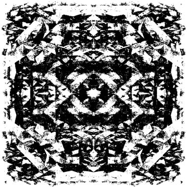 Çizik ve çiziklerle dolu siyah beyaz bir arka plan. Soyut vektör illüstrasyonu. 