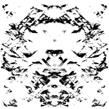 Çizik ve çiziklerle dolu siyah beyaz bir arka plan. Soyut vektör illüstrasyonu. 