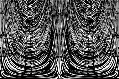 Çizik ve çiziklerle dolu siyah beyaz bir arka plan. Soyut vektör illüstrasyonu. 