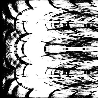 Çizik ve çiziklerle dolu siyah beyaz bir arka plan. Soyut vektör illüstrasyonu. 