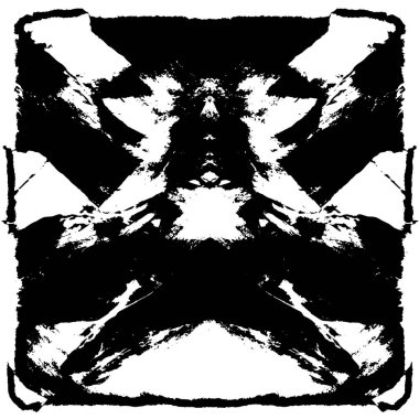 Çizik ve çiziklerle dolu siyah beyaz bir arka plan. Soyut vektör illüstrasyonu. 