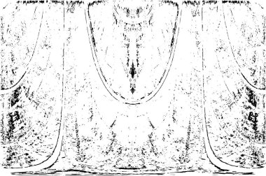 Grunge dikey olarak simetrik siyah beyaz doku. Tek renkli yıpranmış kaplama deseni. 