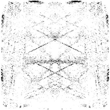 Çizik ve çiziklerle dolu siyah beyaz bir arka plan. Soyut vektör illüstrasyonu. 