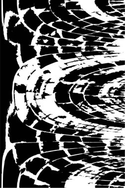 Çizik ve çiziklerle dolu siyah beyaz bir arka plan. Soyut vektör illüstrasyonu. 