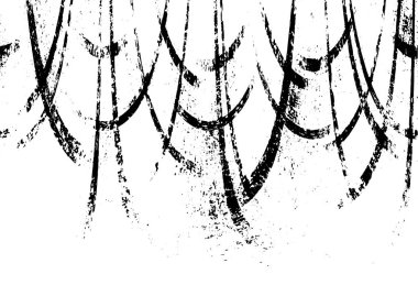 Çizik ve çiziklerle dolu siyah beyaz bir arka plan. Soyut vektör illüstrasyonu. 