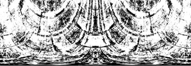 Grunge dikey olarak simetrik siyah beyaz doku. Tek renkli yıpranmış kaplama deseni. 