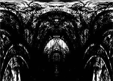 Çizik ve çiziklerle dolu siyah beyaz bir arka plan. Soyut vektör illüstrasyonu. 