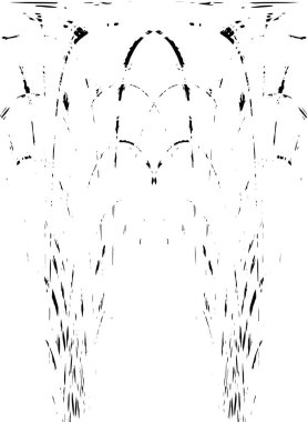 Çizik ve çiziklerle dolu siyah beyaz bir arka plan. Soyut vektör illüstrasyonu. 