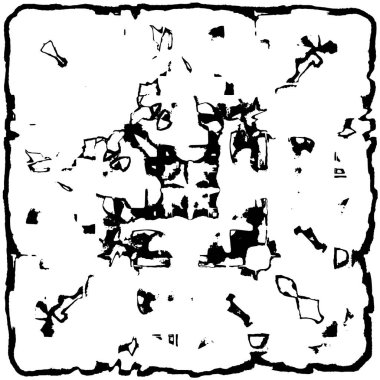 Çizik ve çiziklerle dolu siyah beyaz bir arka plan. Soyut vektör illüstrasyonu. 