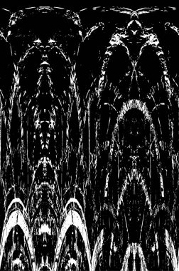 Çizik ve çiziklerle dolu siyah beyaz bir arka plan. Soyut vektör illüstrasyonu. 