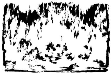 Çizik ve çiziklerle dolu siyah beyaz bir arka plan. Soyut vektör illüstrasyonu. 