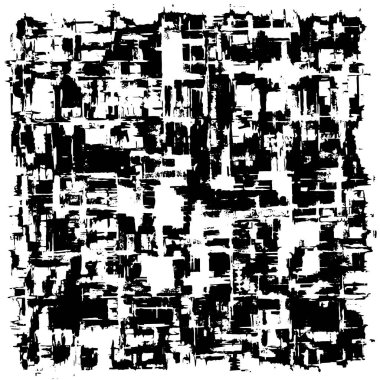 Çizik ve çiziklerle dolu siyah beyaz bir arka plan. Soyut vektör illüstrasyonu. 