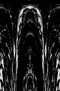 Çizik ve çiziklerle dolu siyah beyaz bir arka plan. Soyut vektör illüstrasyonu. 